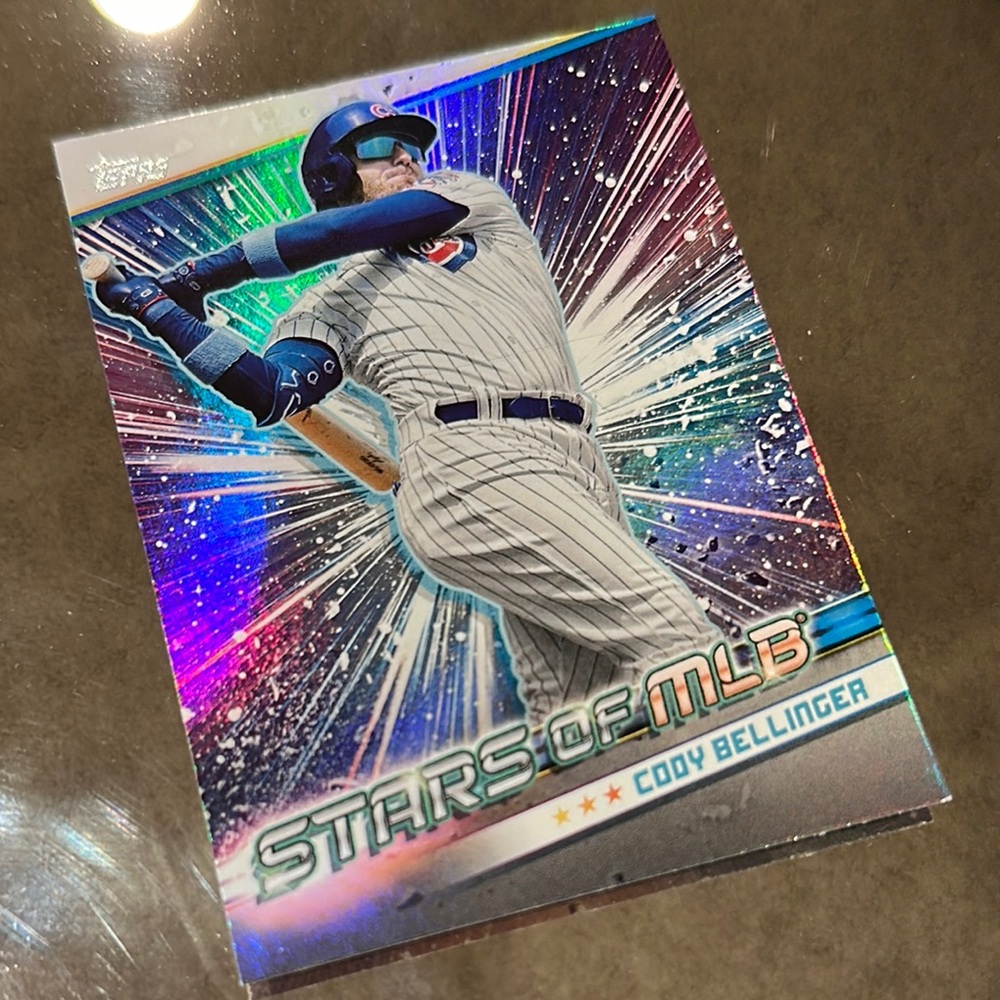 Topps MLB Cody Bellinger Card with Blue and Silver Highlights